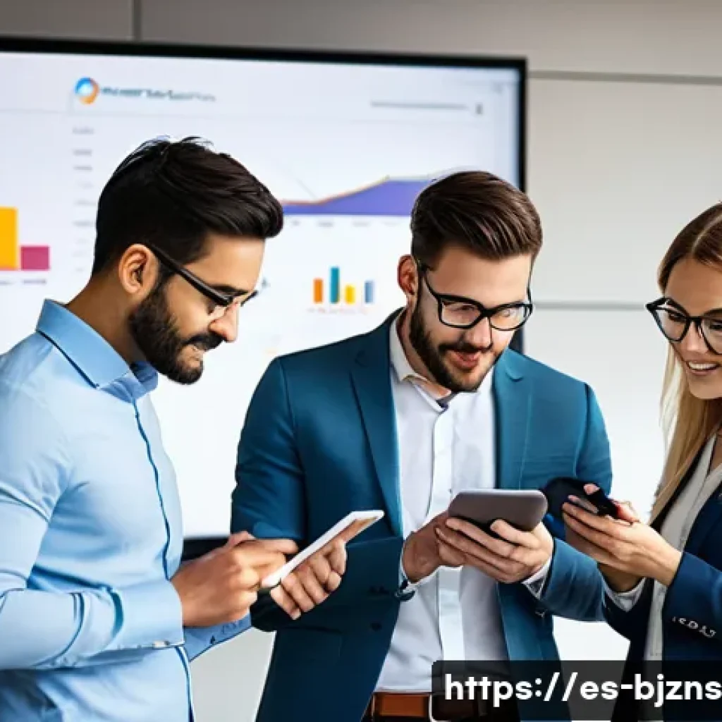 로우코스트 비즈니스 모델을 위한 시장 조사 방법 - **Prompt 1: Social Listening and Audience Insights**
A diverse group of five young and energetic...
