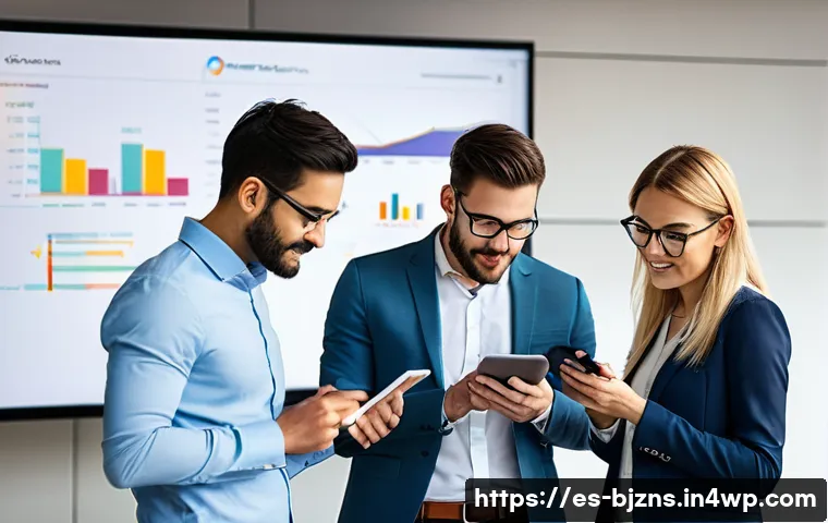 로우코스트 비즈니스 모델을 위한 시장 조사 방법 - **Prompt 1: Social Listening and Audience Insights**
A diverse group of five young and energetic...